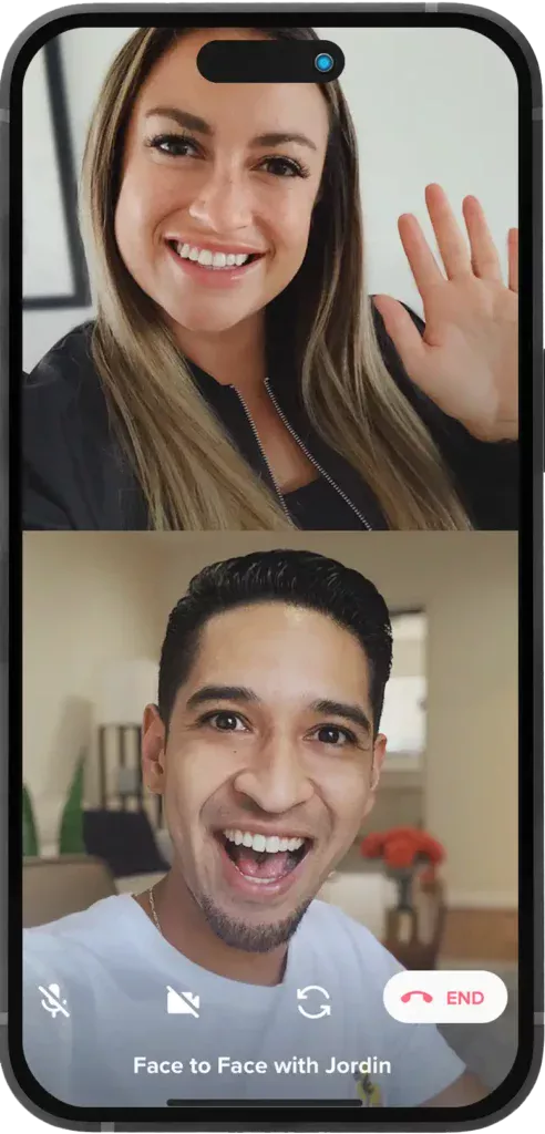 Omegle.red user interface on a mobile device